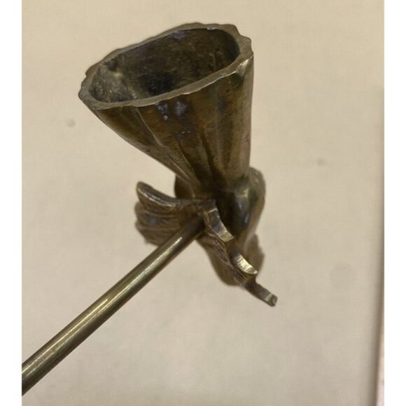 Brass Angel Candle Snuffer Flame Extinguisher Long Handled Wings 10" - Picture 5 of 12
